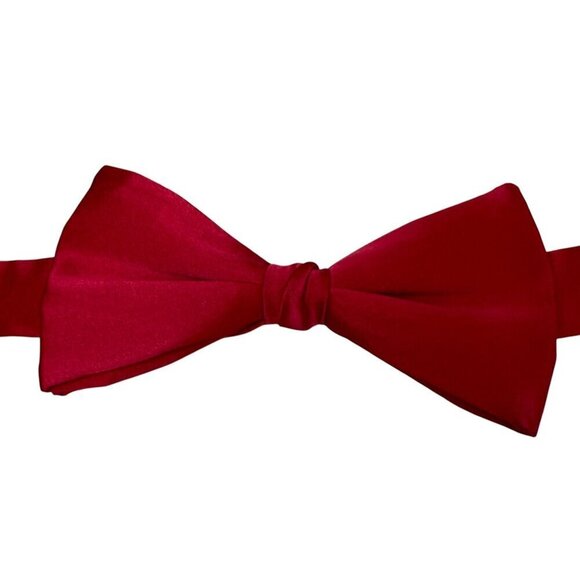 STANLEY BLACKER Cummerbund and Bow Tie Red Silk Formal Set - Picture 2 of 11